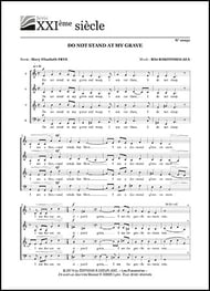 Do not stand at my grave SATB choral sheet music cover Thumbnail
